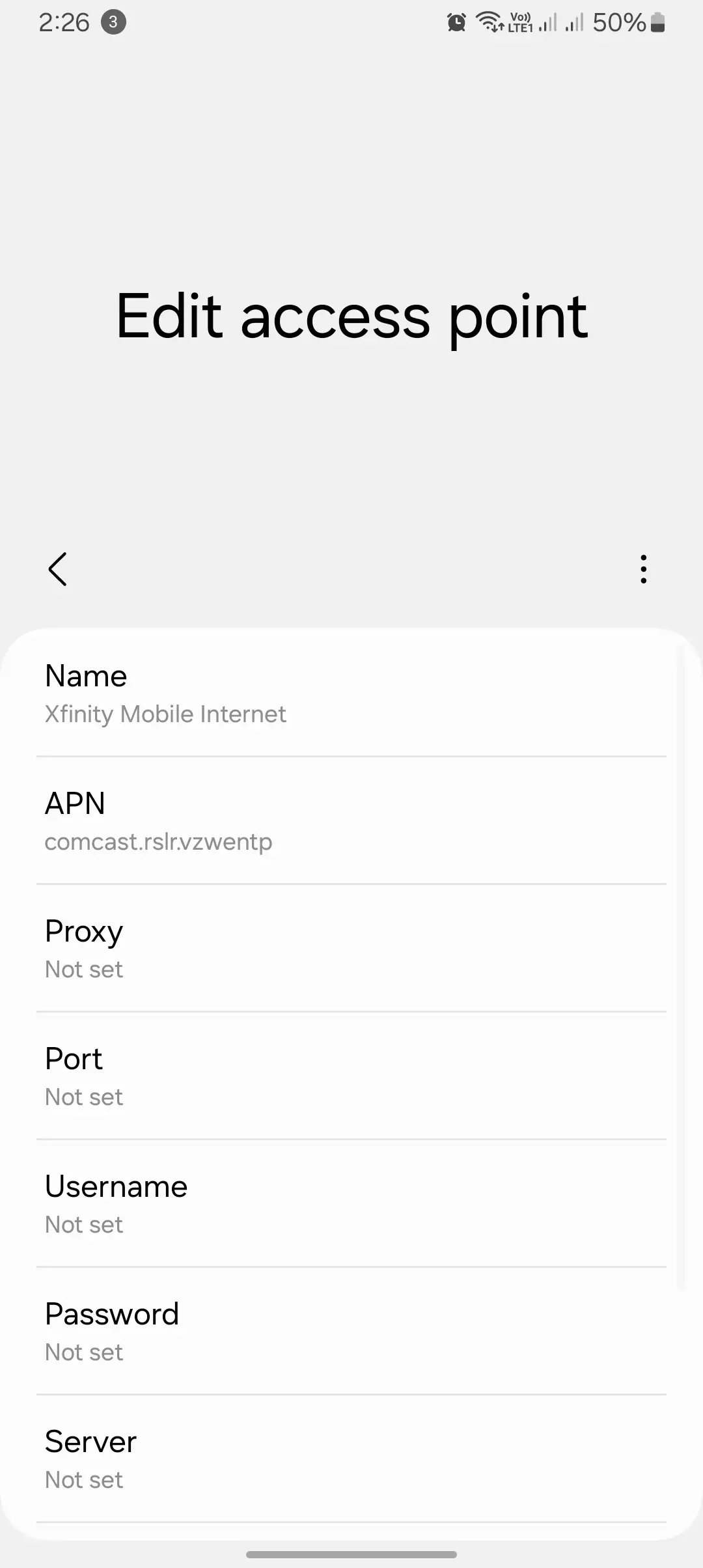 screenshot of edit access point names for the xfinity