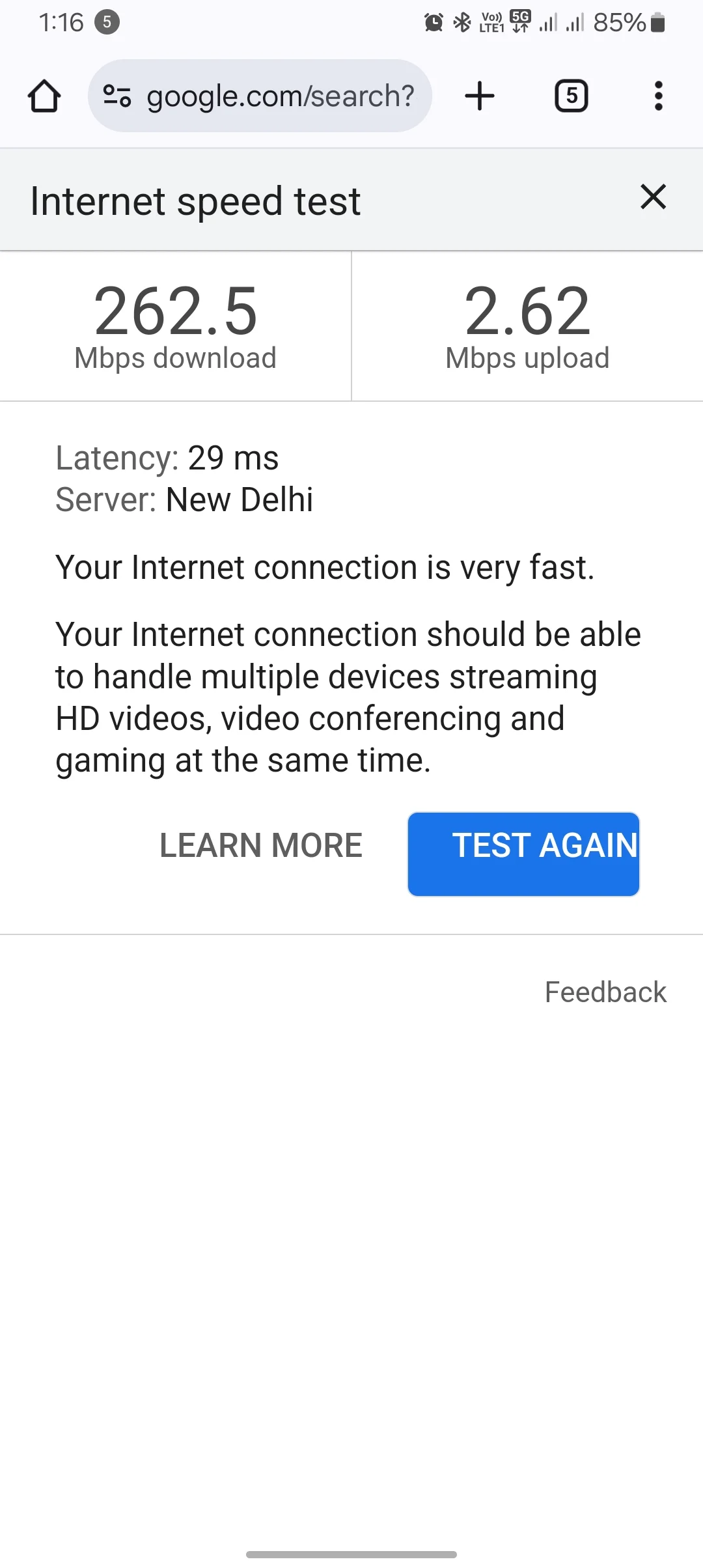 screenshot three of virgin mobile apn speed test