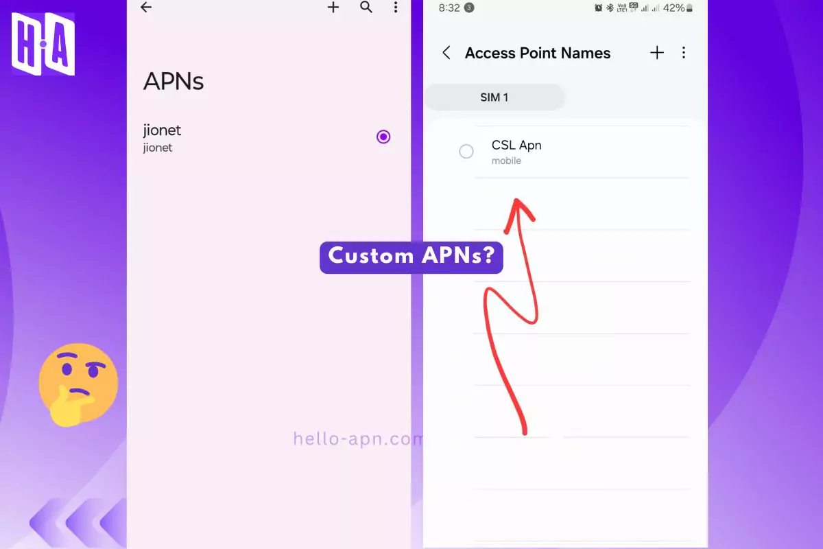 image custom apn profile from android with text