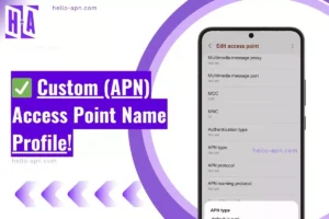image of apn settings up with overlay text custom apn profile