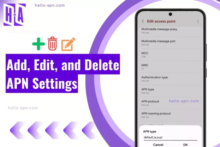 image of apns with add edit delete apn settings text