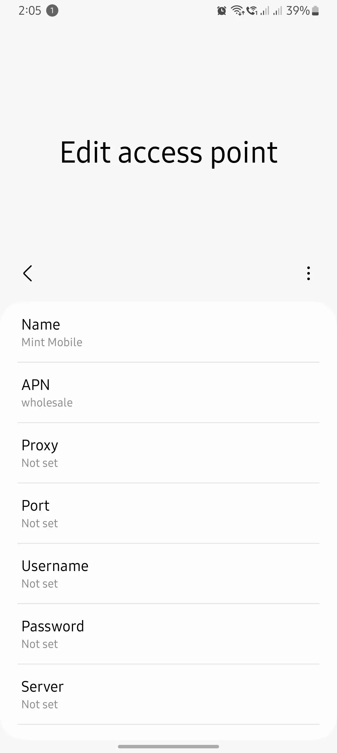 screenshot edit access point of mint mobile