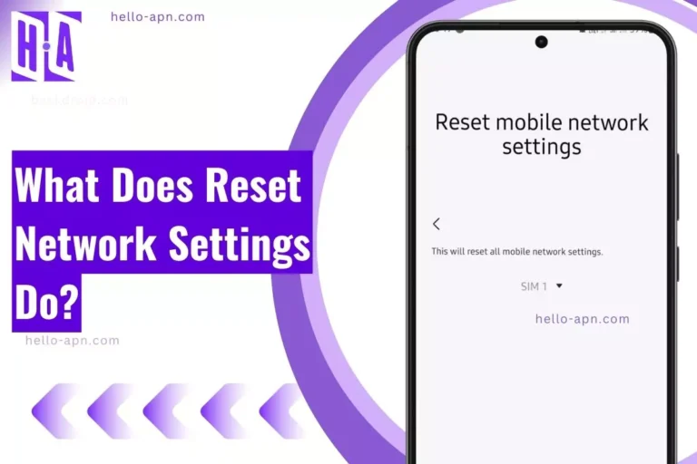 image of resetting mobile network settings with overlay text