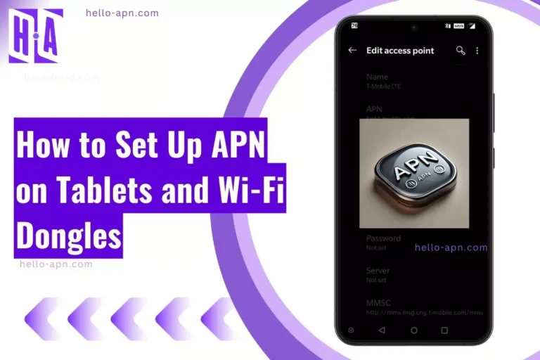 image of setup apn on tablet wifi dongles