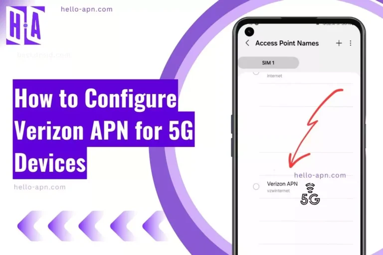 image of verizon 5g with text to configure it