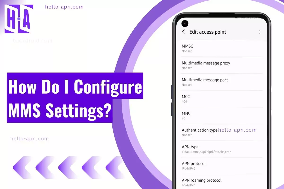 image of mms config with how to do it