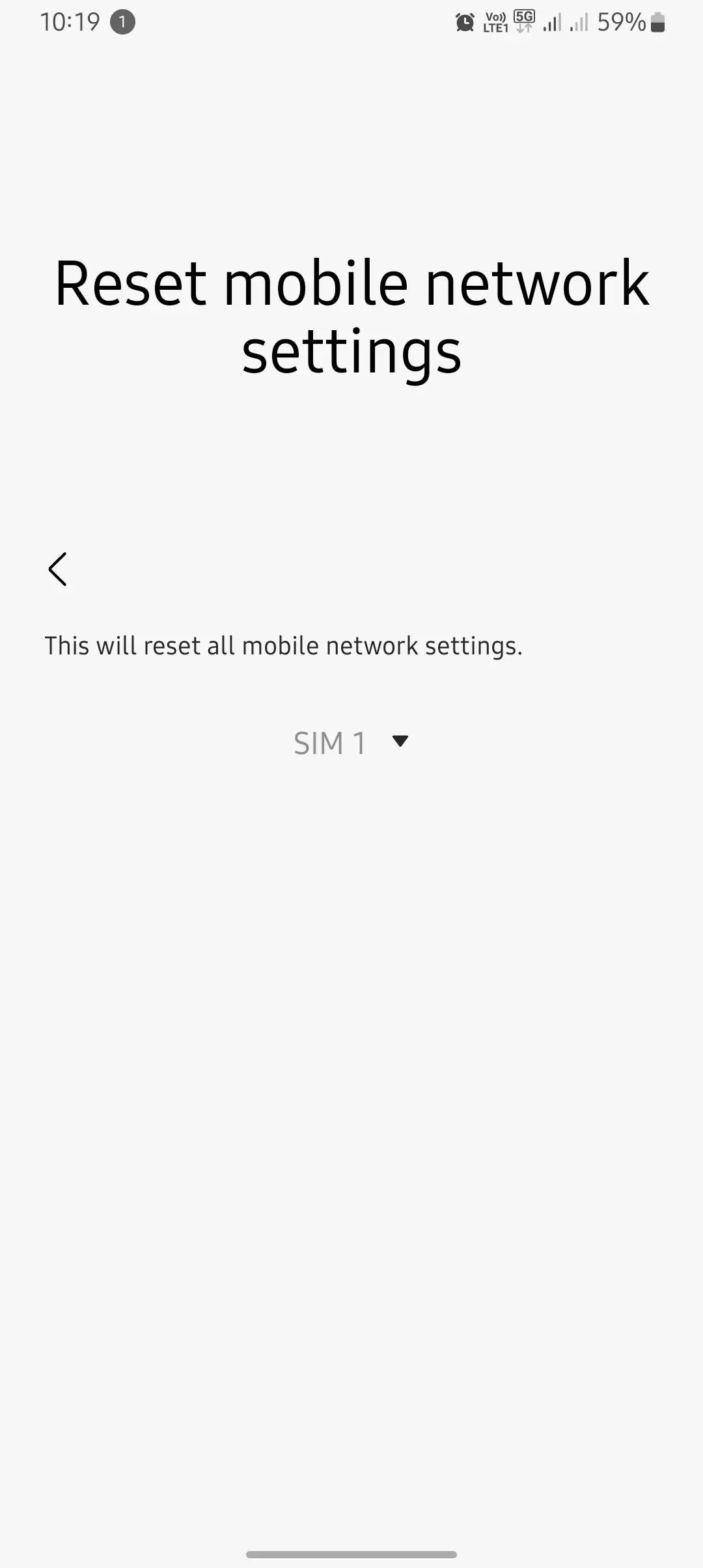 reset mobile network settings screenshot