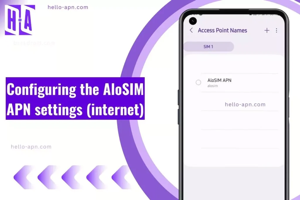 configuring the Alosim with its screenshot and overlay text