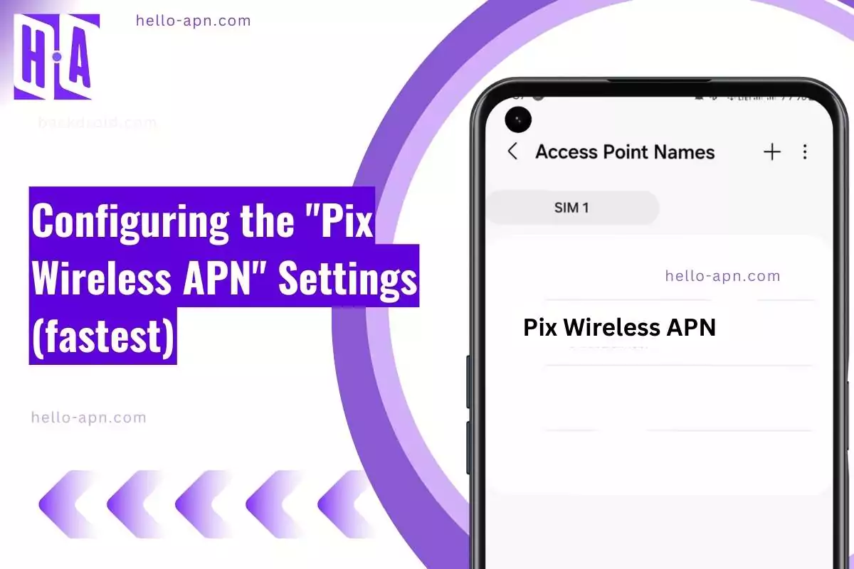 screenshot of the Pix Wireless APN with same overlay text